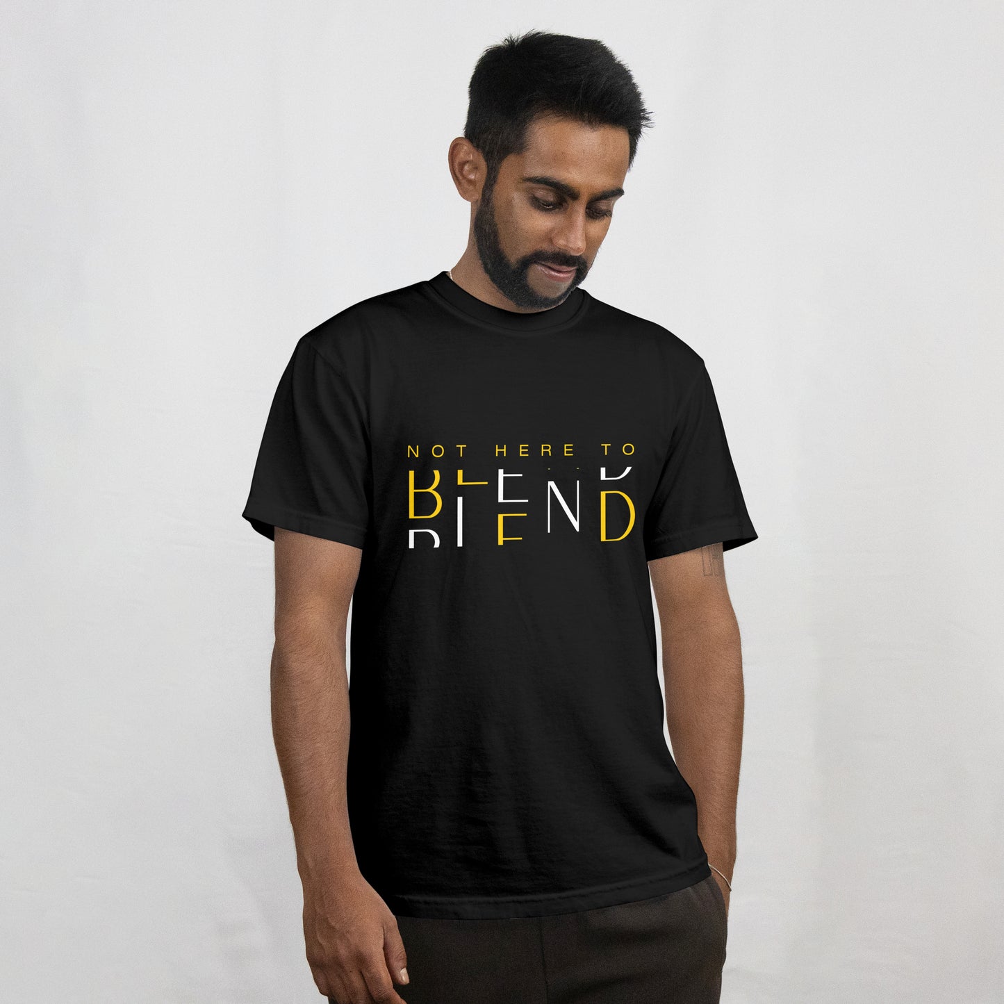Pure Cotton Round-Neck T-Shirt - Blend