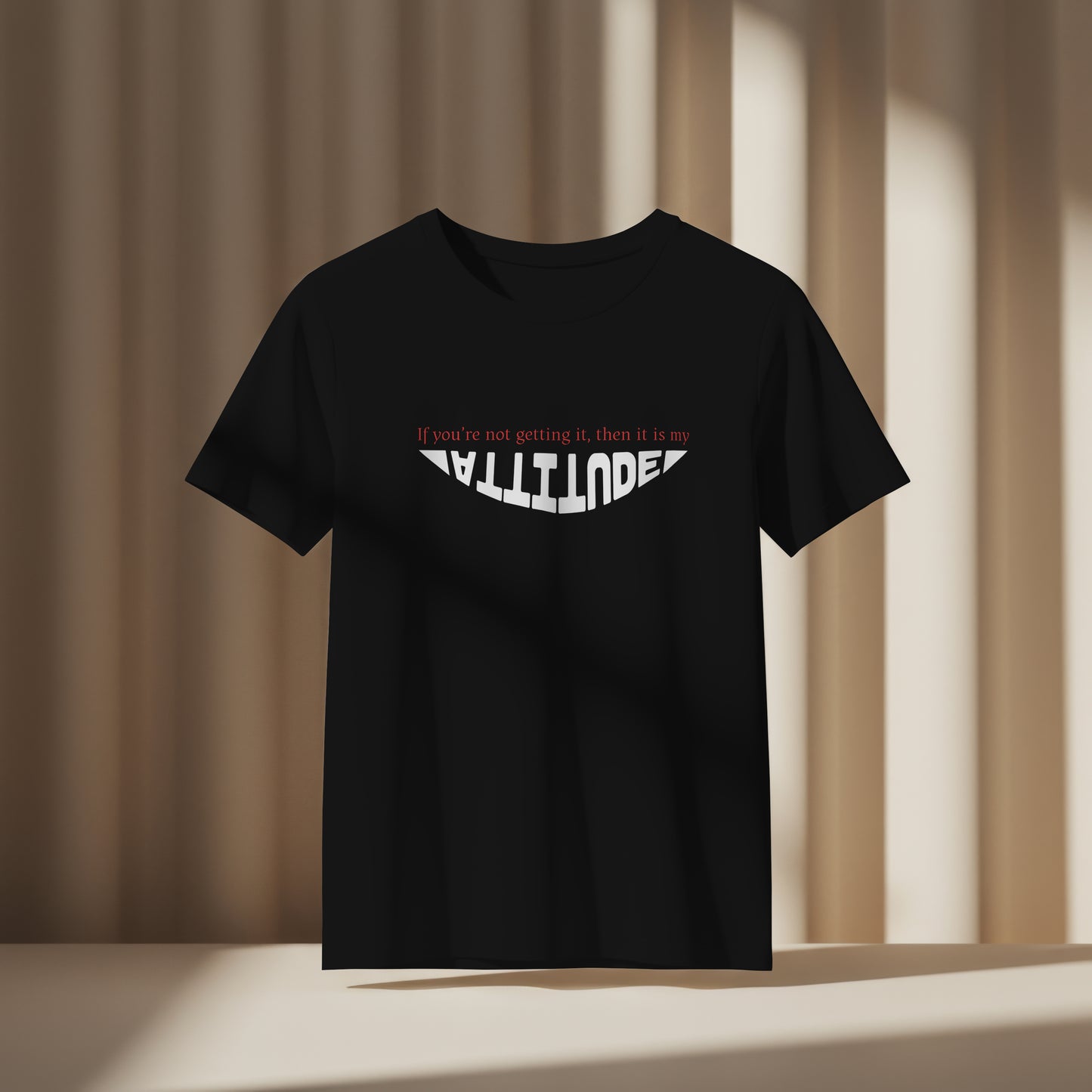 Pure Cotton Round-Neck T-Shirt - Attitude