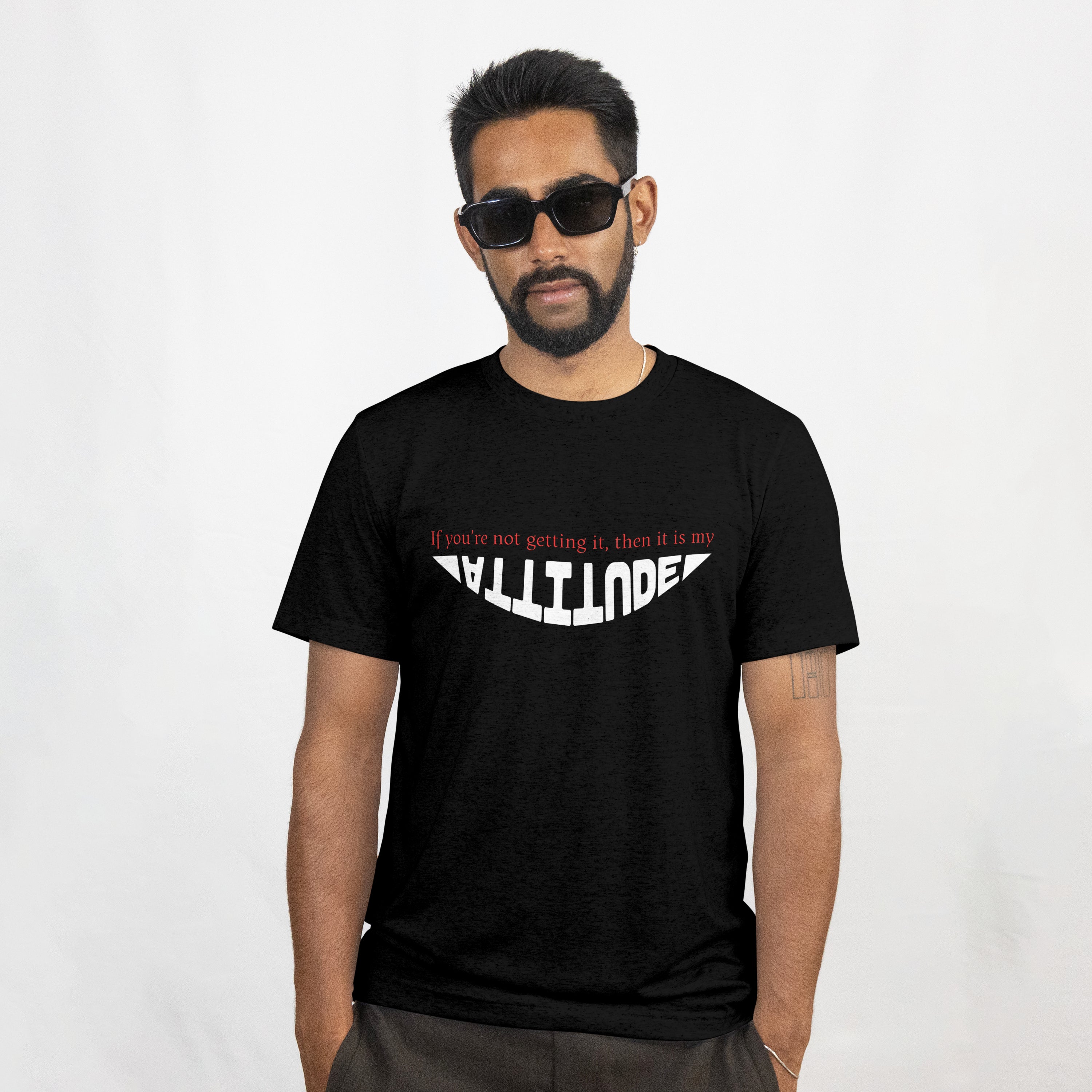 Pure Cotton Round-Neck T-Shirt - Attitude