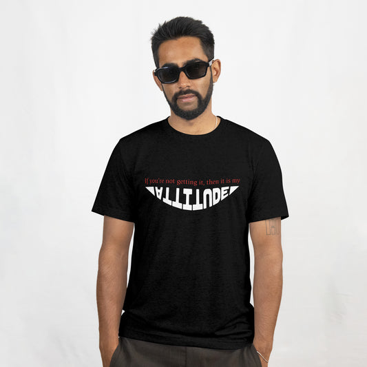 Pure Cotton Round-Neck T-Shirt - Attitude