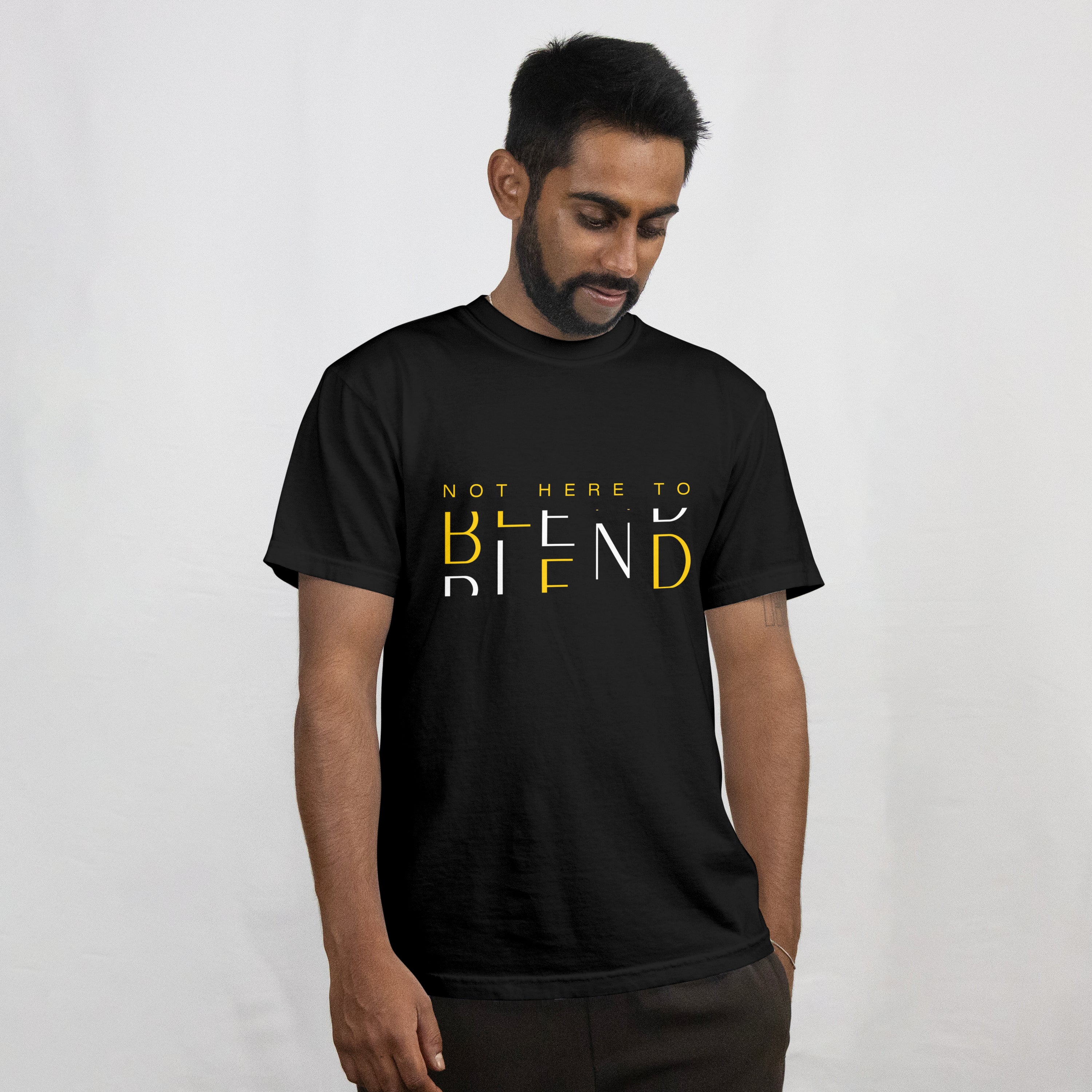 Pure Cotton Round-Neck T-Shirt - Blend