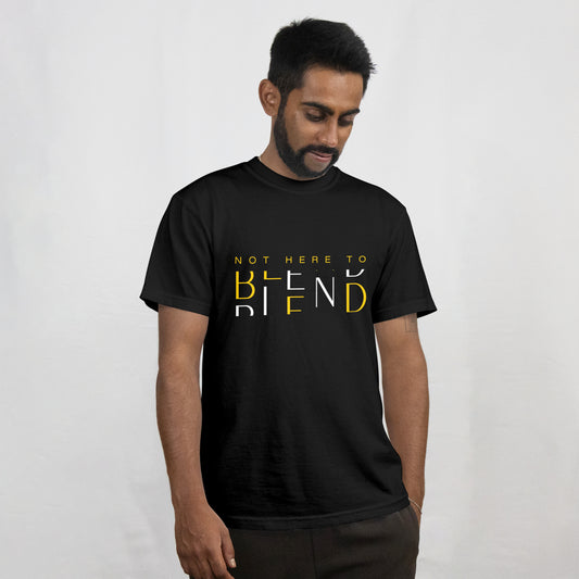 Pure Cotton Round-Neck T-Shirt - Blend